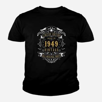 72 Years Old Made In 1949 72Nd Birthday Anniversary Gift Youth T-shirt | Crazezy UK
