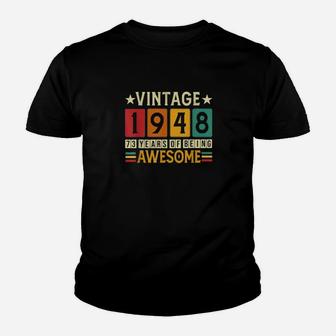 73Rd Birthday And 1948 Retro 73 Yrs Old Youth T-shirt - Monsterry DE