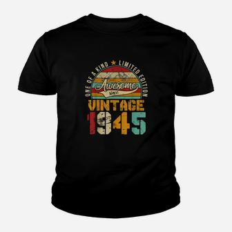 76Th Birthday Distressed Vintage 1945 Retro 76 Years Old Youth T-shirt - Monsterry CA