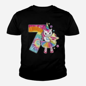 7Th Birthday Unicorn Youth T-shirt | Crazezy