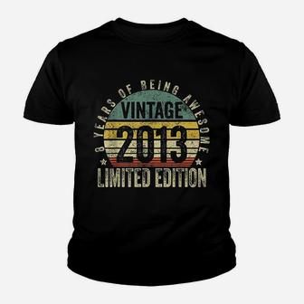 8 Year Old Vintage 2013 8Th Birthday Youth T-shirt | Crazezy DE