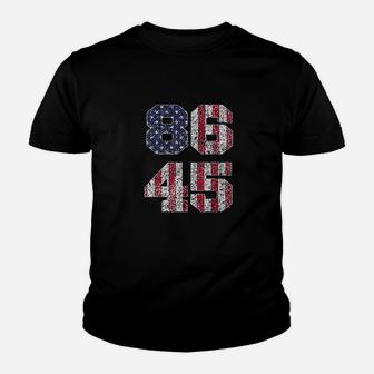 8645 Vintage Retro Style 86 45 American Flag Youth T-shirt | Crazezy