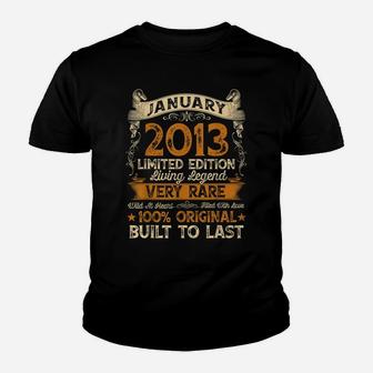 9 Year Old Gifts Vintage January 2013 9Th Birthday Gift Youth T-shirt | Crazezy DE