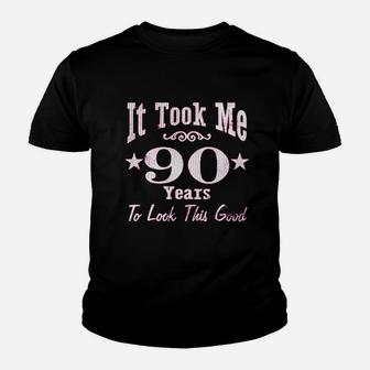 90Th Birthday For Women It Took Me 90 Years To Look This Good Youth T-shirt | Crazezy AU