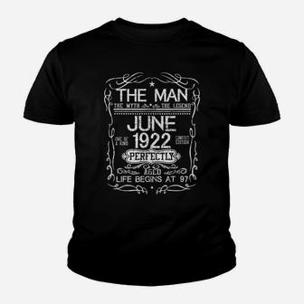 97Th Birthday Gift The Man Myth Legend June 1922 Youth T-shirt | Crazezy DE
