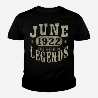 98 Years 98Th Birthday Gift June 1922 Birth Of Legend Youth T-shirt | Crazezy DE