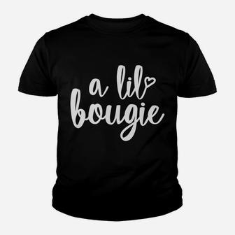 A Lil Bougie Melanin Poppin Black History Christmas Gift Youth T-shirt | Crazezy