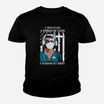 A Woman Of Faith A Warrior Of Christ Youth T-shirt - Monsterry UK