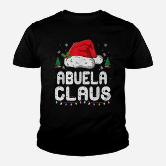 Abuela Claus Shirt Christmas Pajama Family Matching Xmas Youth T-shirt | Crazezy