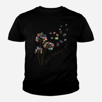 Accept Understand Love Dandelion Flower Autism Awareness Youth T-shirt | Crazezy CA