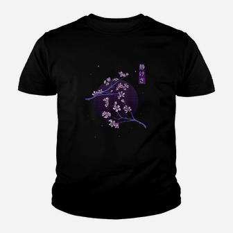 Aesthetic Japanese Blossom Calmness Cherry Flower Youth T-shirt | Crazezy UK