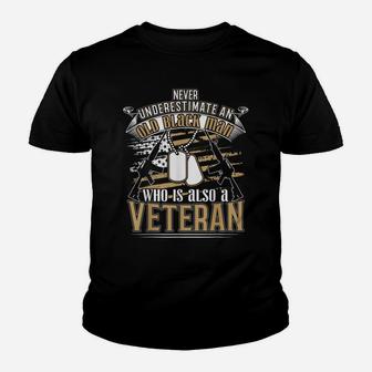 African American Military Veteran Black History T-Shirt Youth T-shirt | Crazezy