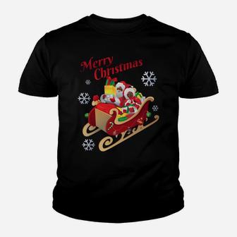 African American Santa Claus & Mrs Claus Merry Christmas Sweatshirt Youth T-shirt | Crazezy DE