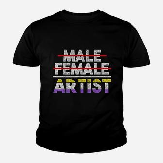 Agender Flag Lgbt Pride Month Artist Gift Non Binary Youth T-shirt | Crazezy
