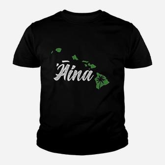 Aina Bold White Distressed Hawaii Islands Youth T-shirt | Crazezy