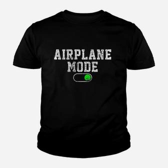 Airplane Mode On Vacation Summer Piolot Aviator Vintage Gift Youth T-shirt | Crazezy