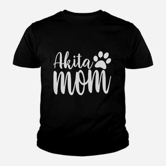 Akita Mom Dog Lover Printed Youth T-shirt | Crazezy