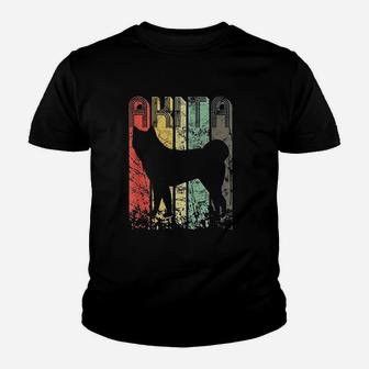 Akita Vintage Graphic Dog Owner Dog Mom Dad Youth T-shirt | Crazezy UK