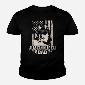 Alaskan Klee Kai Dad Cool Vintage Retro Proud American Sweatshirt Youth T-shirt | Crazezy
