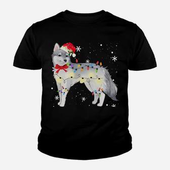 Alaskan Klee Kai Dog Christmas Light Xmas Mom Dad Gifts Sweatshirt Youth T-shirt | Crazezy AU