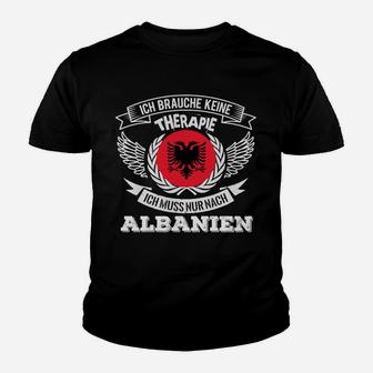 Albanien-Adler Kinder Tshirt Keine Therapie, nur nach Albanien - Seseable