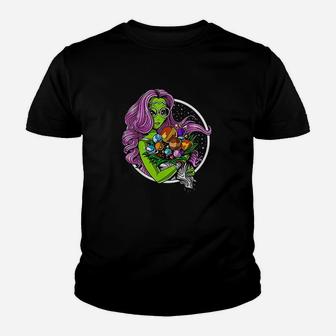 Alien Hippie Psychedelic Space Planets Flowers Women Youth T-shirt | Crazezy DE