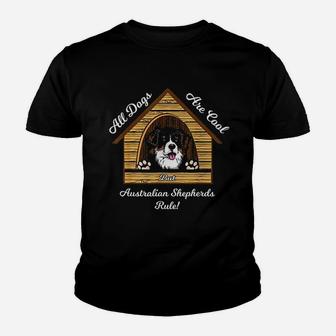 All Dogs Are Cool Australian Shepherds Rule Youth T-shirt | Crazezy