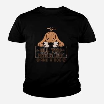 All You Need Is Love And A Dog Loving Youth T-shirt | Crazezy AU
