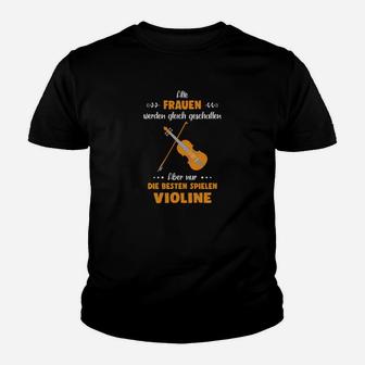 Alle Frauen Werden Gleich Geschaffen Violin Kinder T-Shirt - Seseable