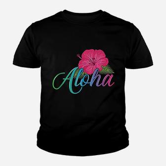 Aloha Hawaii From The Island Feel The Aloha Flower Spirit Youth T-shirt | Crazezy CA