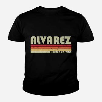 Alvarez Surname Funny Retro Vintage 80S 90S Birthday Reunion Youth T-shirt | Crazezy