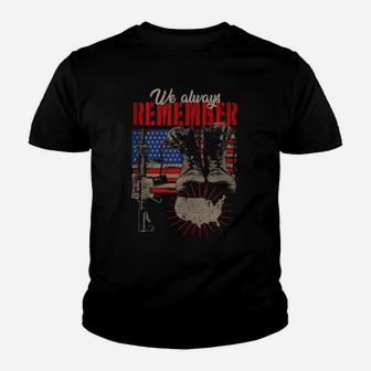 Always Remember The Fallen Veteran For Freedom Memorial Day Youth T-shirt | Crazezy