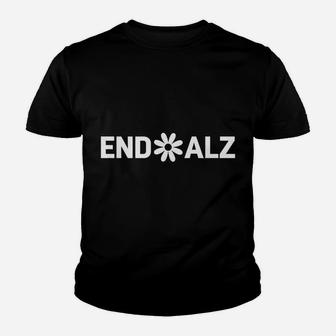 Alzheimer's Awareness Products Purple Endalz End Alz Flower Youth T-shirt | Crazezy AU