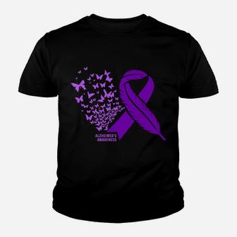 Alzheimer's Awareness - Purple Alzheimers Sweatshirt Youth T-shirt | Crazezy DE