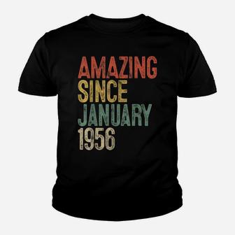 Amazing Since January 1956 65Th Birthday Gift 65 Year Old Youth T-shirt | Crazezy UK