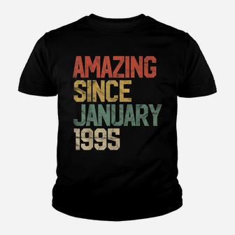 Amazing Since January 1995 25Th Birthday Gift 25 Year Old Youth T-shirt | Crazezy DE