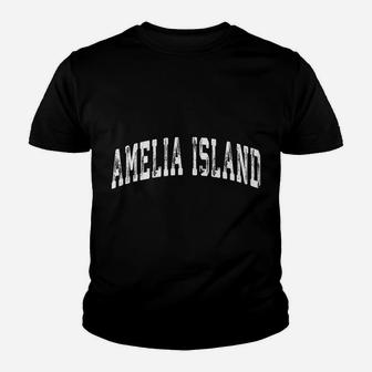 Amelia Island Florida Vintage Nautical Crossed Oars Youth T-shirt | Crazezy AU