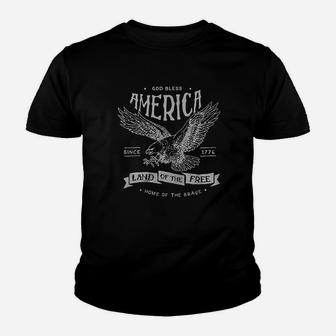 American Bald Eagle American Patriotic Youth T-shirt | Crazezy