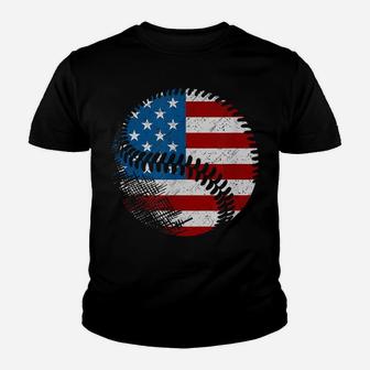 American Flag Baseball Apparel - Baseball Youth T-shirt | Crazezy