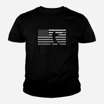 American Flag Baseball Clothing Baseball Youth T-shirt | Crazezy