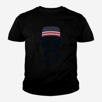 American Flag Cap Hat Patriotic 4th Of July Merica Usa Youth T-shirt - Thegiftio UK
