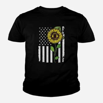 American Flag Dispatcher Sunflower Hippie Dispatcher Youth T-shirt | Crazezy AU