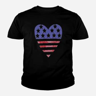 American Flag Heart Youth T-shirt | Crazezy