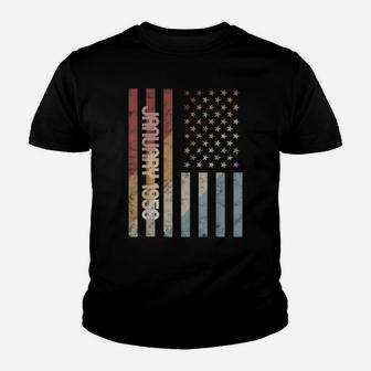 American Flag January 1956 Birthday Gift Retro Usa Youth T-shirt | Crazezy CA