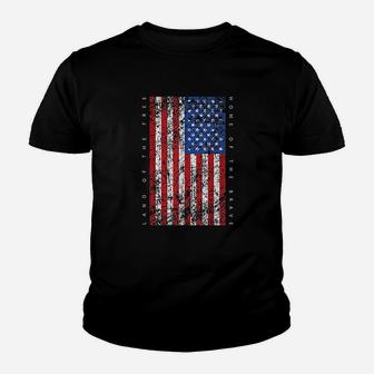 American Flag Land Of The Free Home Of The Brave Youth T-shirt | Crazezy DE