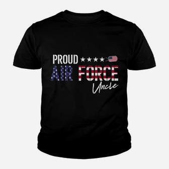 American Flag Proud Air Force Uncle Youth T-shirt | Crazezy