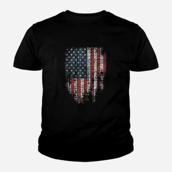 American Flag Women Men Distressed Patriotic Usa Youth T-shirt | Crazezy