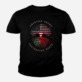 American Grown Portuguese Roots Youth T-shirt | Crazezy