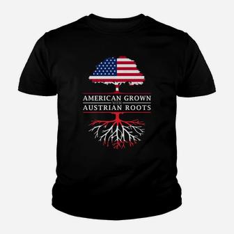 American Grown With Austrian Roots - Austria Youth T-shirt | Crazezy