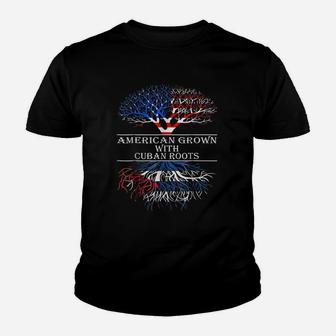 American Grown With Cuban Roots Youth T-shirt | Crazezy